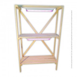 Стеллаж для растений 1,6x1,3м с декоративной подсветкой комнатных растений выключенный