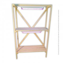 Стеллаж для растений 1,6x1,6м для искусственного досвечивания растений выключенный